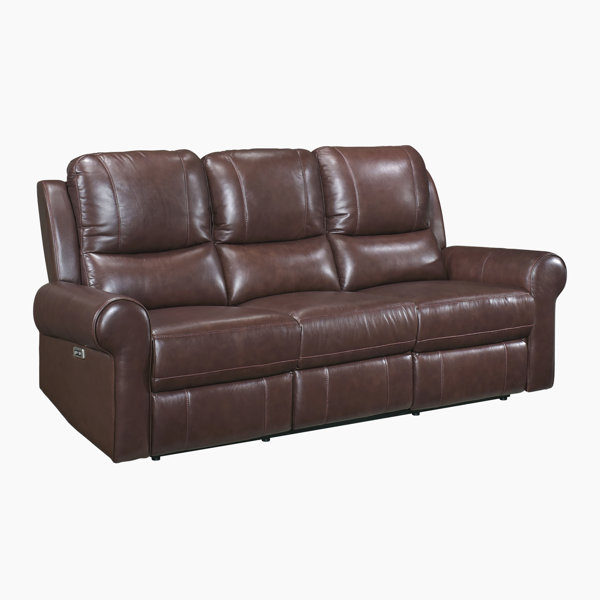 Red Barrel Studio® Yeles 3Piece Leather Match Power Reclining Living